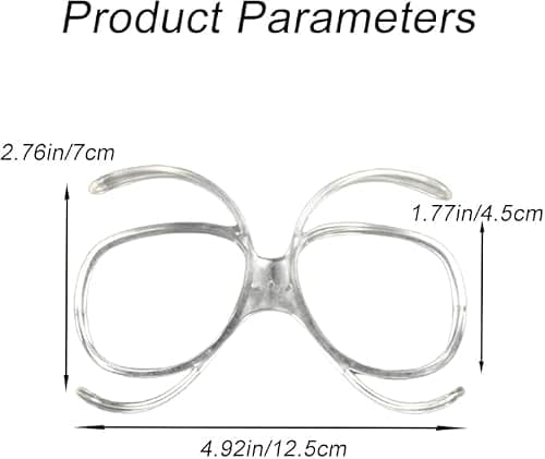 ZZQCHAAli Universal Ski Goggle Frame Insert, Clear Flexible Plastic, 12.5cm x 7cm x 4.5cm, Durable Optical Frame for Winter Sports — view 2