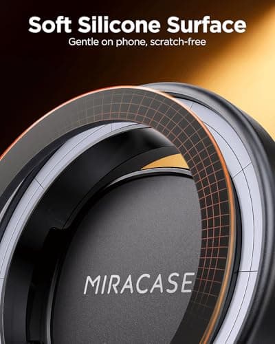 Miracase for MagSafe Car Mount [3600gf Strong Magnet & 89+LBS Suction Base] Magnetic Phone Holder for Cars, 360° Rotatable Dashboard & Windscreen Phone Holder with Adhesive Suction Cup for iPhone17-12 — view 4