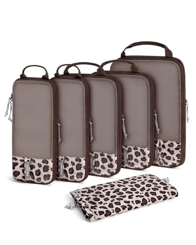 BAGSMART 6pcs Compression Travel Packing Cubes for Suitcases Backpack