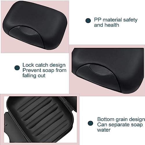 2Pcs Travel Soap Case Soap Bar Travel Dish with Lid Waterproof Leakproof Box Container Holder Closable Holder Portable Dish for Shower — view 3