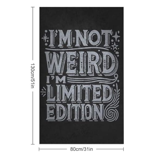 sinyumoney Im Not Weird Im Limited Edition – Funny Quirky Beach Towels Super Soft Absorbent Light Weight Dry Well And Durable Bath Towel for Yoga, Pilates, Bath, Shower Swimming Pool 130 X 80 Cm — view 2
