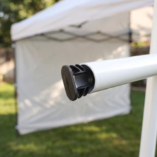 Canopy Pole Protector Plug Black 1 Inch Oval Tubes 10pcs for Plastic — view 5