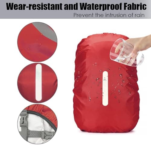 LICQIC Waterproof Rain Cover for Backpack, Reflective Rucksack Rain Cover for Outdoor, Hiking, Camping, Traveling, Cycling — view 4