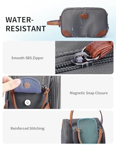 ECOHUB Toiletry Bag for Full Size Toiletries Nylon Wash Bag for Men — view 4