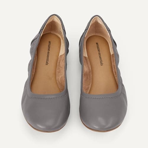 Amazon Essentials Women's Belice Ballet Flat, Charcoal, 4.5 UK Wide — view 4