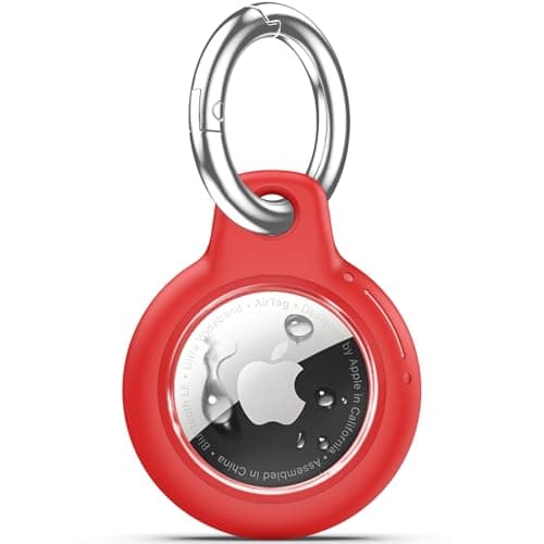 TNSNK for AirTag Holder Keyring, 1 Pack,Red