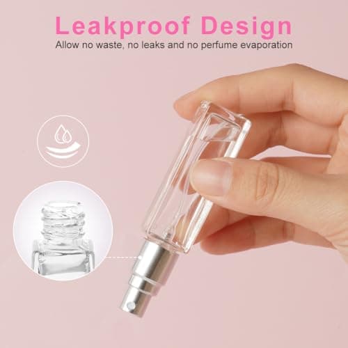 LOPHE Perfume Atomiser Refillable, Mini Refill Bottles, Empty Clear Glass Spray Bottles, Portable Atomiser With Fine Mist for Daily Business Trips, 10 ml 3 Pcs Transparent — view 4