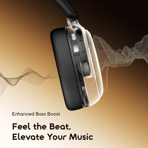 Oraimo Active Noise Cancelling Headphones, Bluetooth Headphones Over Ear, Wireless Headphones 65 Hours Playtime & Bluetooth 5.4 with Deep Bass, Foldable Lightweight, Fast Charging Travel/Work/Phone — view 4