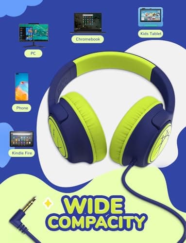 iClever HS26 Kids Headphones Wired 3.5mm, Childrens Headphones for Kids — view 6