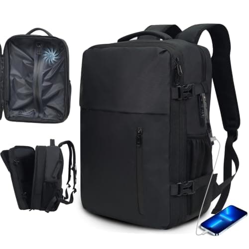 Dotop Vacuum Backpack 17 In Travel Bag 50L Expandable Air USB Port & Lock