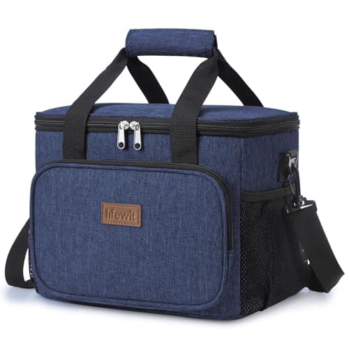 Lifewit Lunch Bag 15L 24 Can Insulated Lunch Box Soft Cooler Cooling Tote for Adult Men Women, Dark Blue