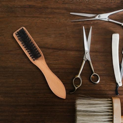 Wooden Beard Brush for Men with Boar Bristles and Ergonomic Handle — view 5