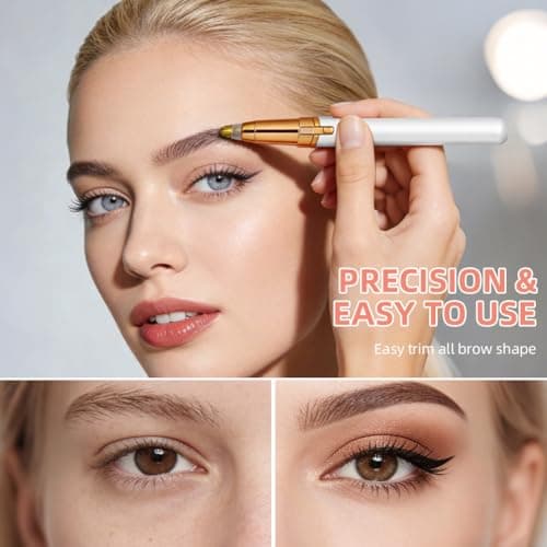 AYBUY Eyebrow Trimmer for Women,Rechargeable Eyebrow Shaper, White — view 5