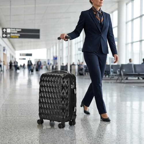 CMY Suitcase 20 Inch Cabin Hard Shell Lightweight ABS Carry-On Luggage — view 4