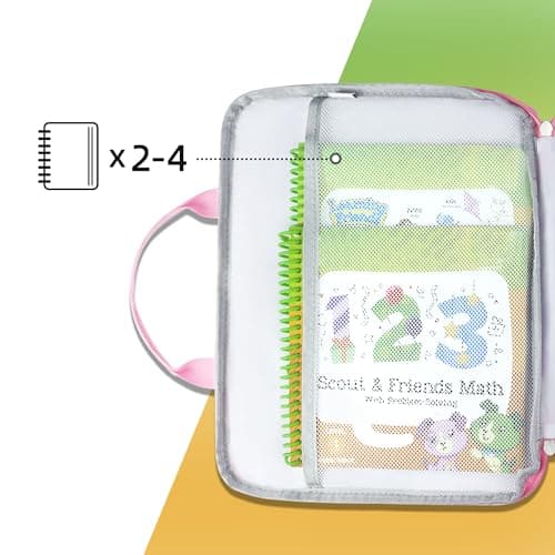 Gaga city Kids Laptop Briefcase, Bilingual Educational Computer Bag, Pink — view 3