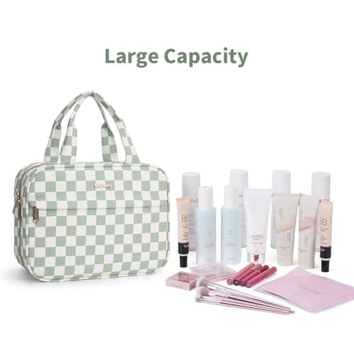 Narwey Checkered Hanging Travel Toiletry Bag for Women Toiletries Wash Bag — view 6