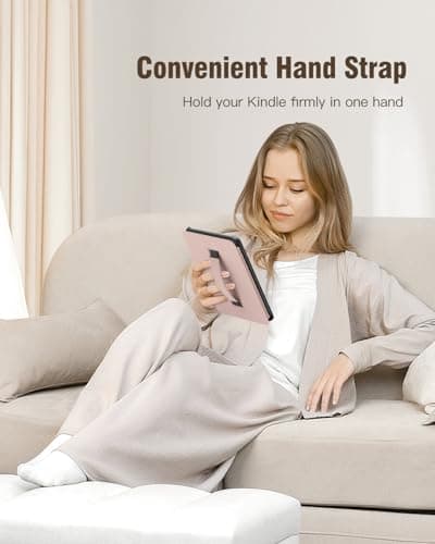 MoKo Case for 7" Kindle Paperwhite 12th Gen 2024 & Colorsoft, Rose Gold — view 3