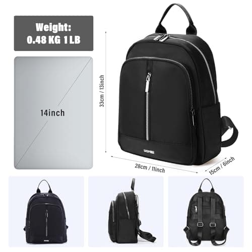 HOMIEE Backpack Women, Anti-Theft Rucksack Bag for Women, Lightweight Fashion Backpack School Bag Travel Backpack for Commuting, Work, Weekend, Daily — view 3