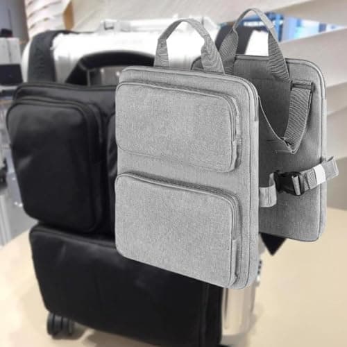 getuse Suitcase Luggage Organizer with Quick Release Hook, Over Suitcase Storage Bag with Pockets, Portable Travel Accessories for Vacation- Gray — view 6