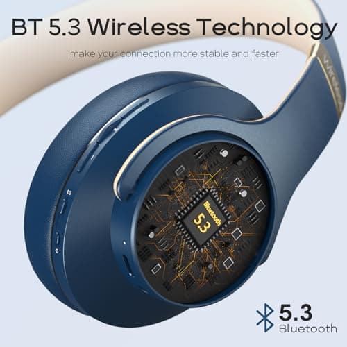 DOQAUS Bluetooth Headphones Over Ear, 3 EQ Mode, 90H Playtime, Bluetooth5.3 — view 5