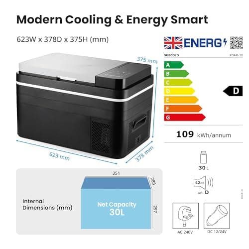 Subcold Roam30 Car Fridge Freezer | 30L | App Control | 12V/24V/240V — view 6