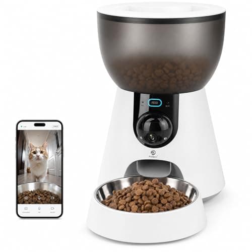 Podazz Automatic Cat Feeder with Camera, WiFi App Control, 4L Bowl
