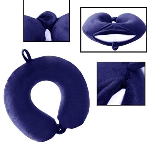 kierain Travel Pillow - Memory Foam Neck Pillow Support Pillow,Luxury Compact & Lightweight Quick Pack for Camping,Sleeping Rest Cushion (Navy) — view 2