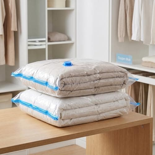 Jumbo Vacuum Storage Bags 2 Pack - 130 x 100 cm Extra Large Space Saver Compression Bags for Duvets, Bedding, Clothes - Reusable Airtight Seal Bags with Seal Valve for Home & Travel — view 5