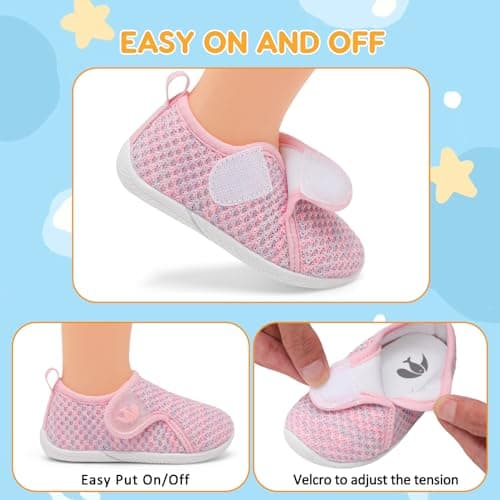 JOINFREE Girls Baby Trainers Toddler Comfortable Shoes Pink Purple — view 2