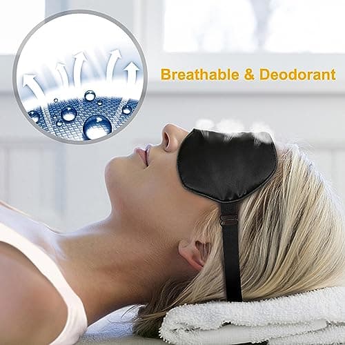 Gritin Silk Sleep Mask, Eye Mask for Sleeping, 100% Real Natural Silk — view 6