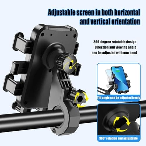 JINGDA Motorcycle Phone Mount for Vespa GTV,Vespa GTS (300cc HPE, Super 300cc HPE), Shockproof, Motorbike Phone Holder, Bike Phone Holder, E-Scooter Bicycle Handlebar Cradle,Rearviewmirrorstyle — view 4