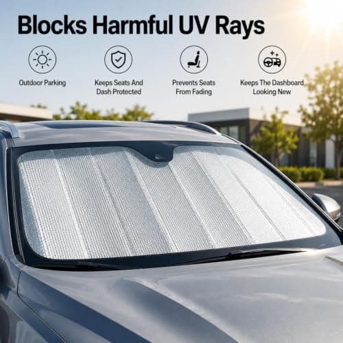 Car Windshield Cover - Foldable Windscreen Sun Shade | Heat Shield — view 4