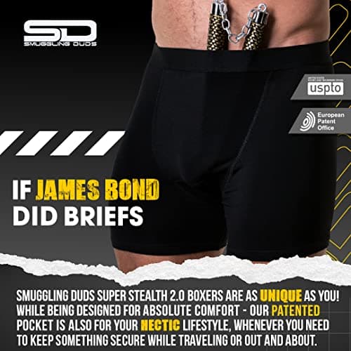 Smuggling Duds Boxer Brief Shorts - Anti Theft, Pickpocket Proof, Travel Pocket Underwear — view 2