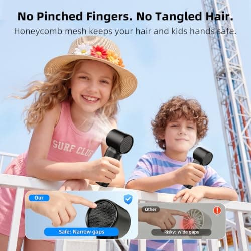 Otlonpe Mini Handheld Fan Rechargeable, 4000mAh Battery Portable Turbo Fan — view 6