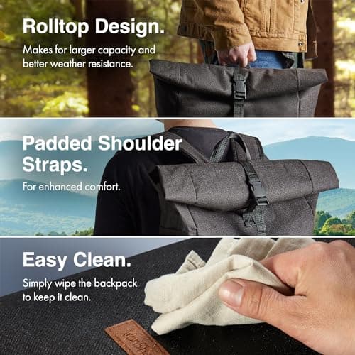 VonShef Roll-Top Cooler Backpack, 26L — view 2