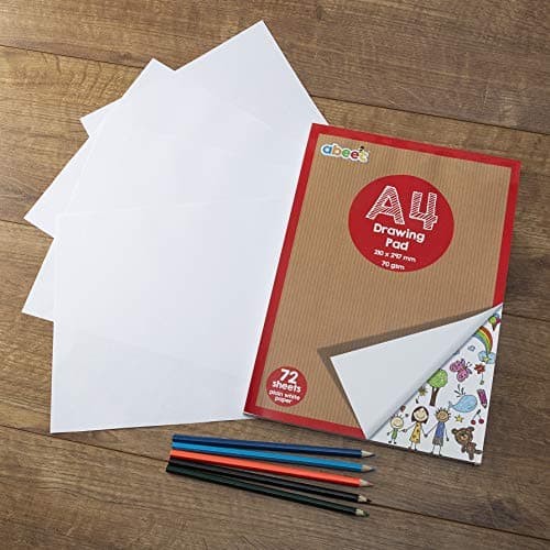 abeec A4 Plain Paper Drawing Pad - 72 Sheet Sketch Book - A4 Drawing Pad - Arts and Craft Scrap Book Essential for Kids Activity Packs - Colouring Books for Children - Drawing Paper for Children — view 2