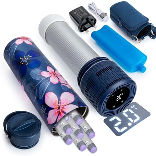 YOUSHARES Electric Monjaro Cooler Travel Case - 2-20℃ Custom&Display Temperature Portable Mini Fridge for Insulin, Medicine, TSA Approved Diabetic Medication USB Charger Refrigerator for Pens Peptide