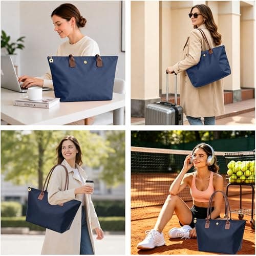 ZhengYue Nylon Tote Bags for Women with Zip Large Foldable Womens Handbags — view 2