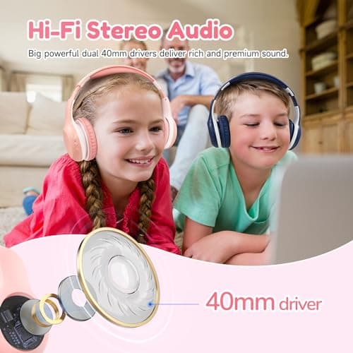 EarFun K2 Kids Headphones Wireless with Mic 45H Playtime, Volume Limit — view 2