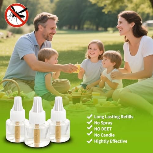 Ninoclar Mosquito Repellent Plug in,Insect Killer for Home&Travel-Odour-Free Plug-In Insect Repellent Unit-Knocks Down Mosquitoes,Midges,Flies on Contact (2 plug + 3 refills) — view 4