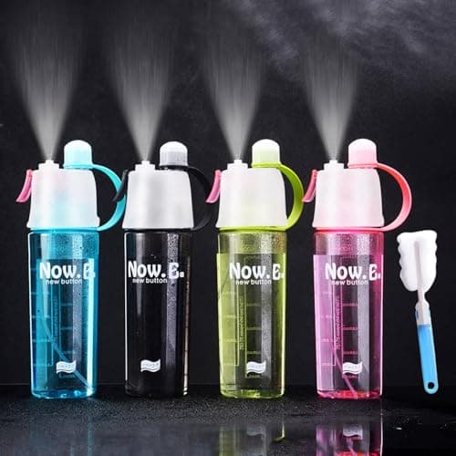 Spray Water Bottle,Drinking And Misting Water Bottle - Unique Mist Lock Design,Portable Leak-Proof Spray Cup For Cycling Fitness Camping Hiking Outdoors Sports For Hydration (Black) — view 6