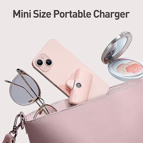 iWALK USB-C Portable Charger 4800mAh 20W Power Bank Small Fast Charging Battery Pack with LED Display Compatible with iPhone 17 Pro/16 Plus/16 Pro Max/15/iPad/AirPods Andriod Phone Samsung,Pink — view 6