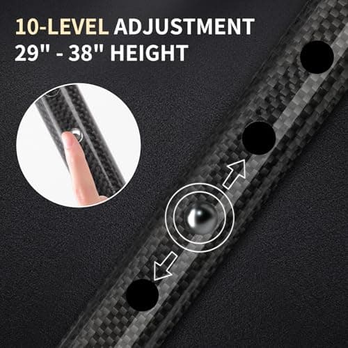 Carbon fiber walking stick with wenge wood handle, One Foot — view 6