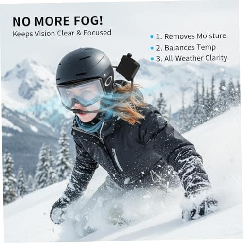 Ameble Goggle Defogger with Adjustable Fan Anti Fog System for Goggles Airsoft Goggles with Fan Kit for Motorcycle Skiing — view 2