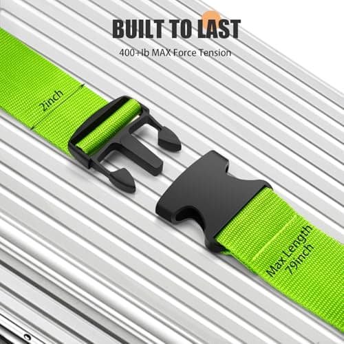 Ninmaofly 4 Pcs Luggage Straps for Suitcases, Adjustable Suitcase Straps — view 3
