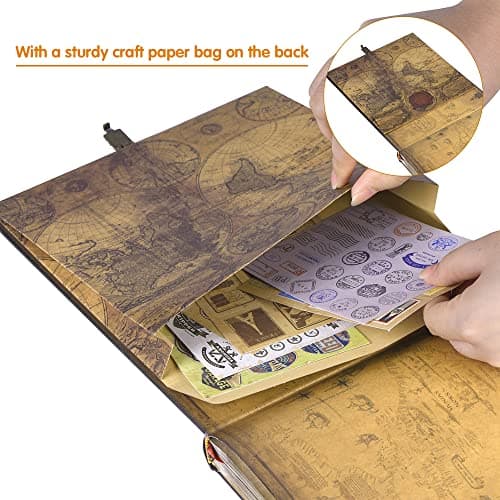 Our Adventure Scrapbook with 180 Pages Embossed Words Hard Cover Travel Book, Guest Book for Anniversary, Christmas, Valentine's, Wedding, Baby — view 5