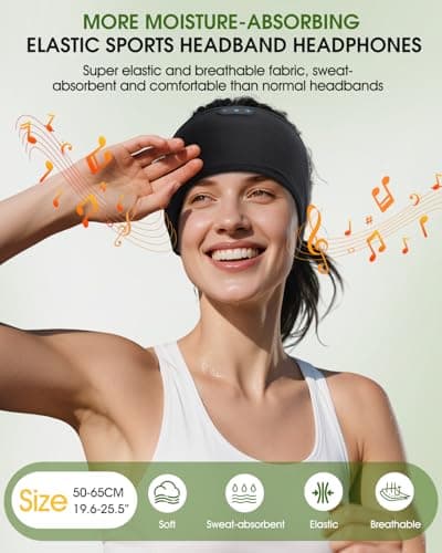 MUSICOZY Organic Bamboo Cotton Sleep Headphones for Side Sleepers — view 4