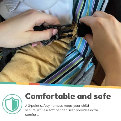 Nuby Travel Booster Seat – Compact and Foldable | Baby Sit Up Seat | Weaning Toddler Chair | Suitable for Ages 6 Months Plus — view 3