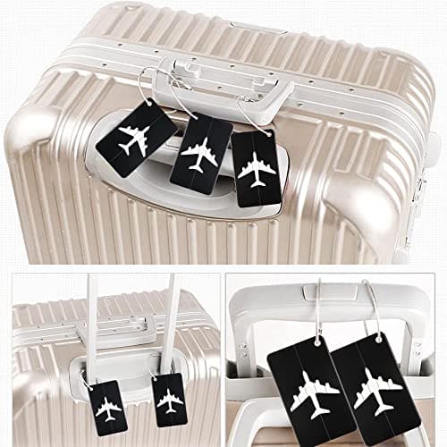Vicloon Luggage Tag, Luggage Labels Travel Suitcases Aluminium Tags, Aluminum Luggage Tag with Name ID Card for Luggage Baggage Identity ID Labels (4 Pcs) — view 5