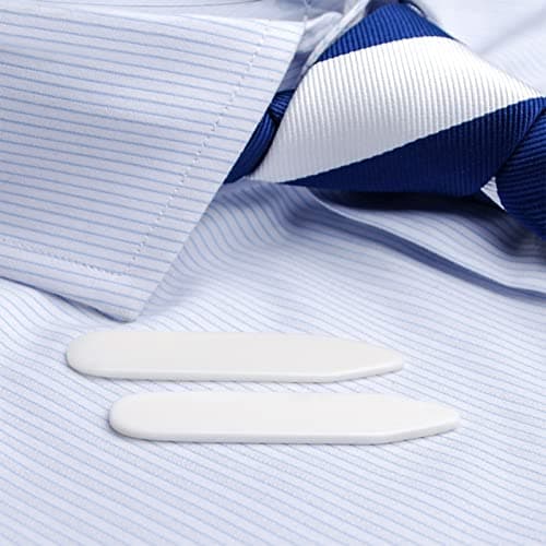 Shirt Collar Stiffeners, 30 pcs Plastic Shirt Collar Stays White Smooth 3 Size Collar Stiffeners Stiffener Fabric Stiffener White Collar Extender for Home Use Organizing Travel Mens Dress Shirt — view 3